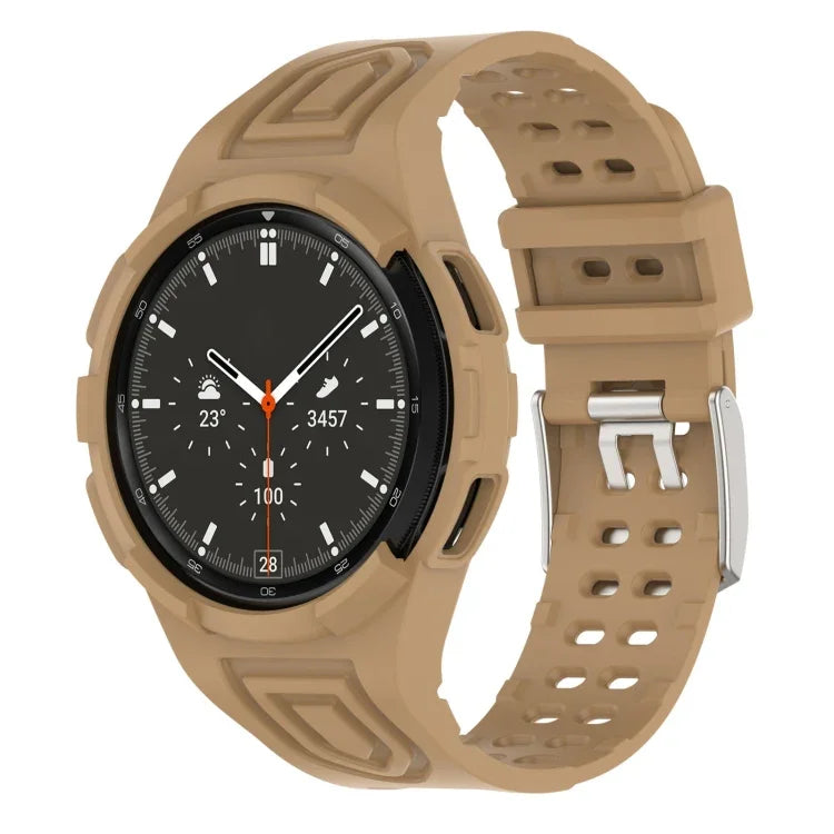 Dây đồng hồ thông minh TPU tích hợp Armor khóa đôi, Dành cho Samsung Galaxy Watch4 40mm, Dành cho Samsung Galaxy Watch4 Classic 46mm