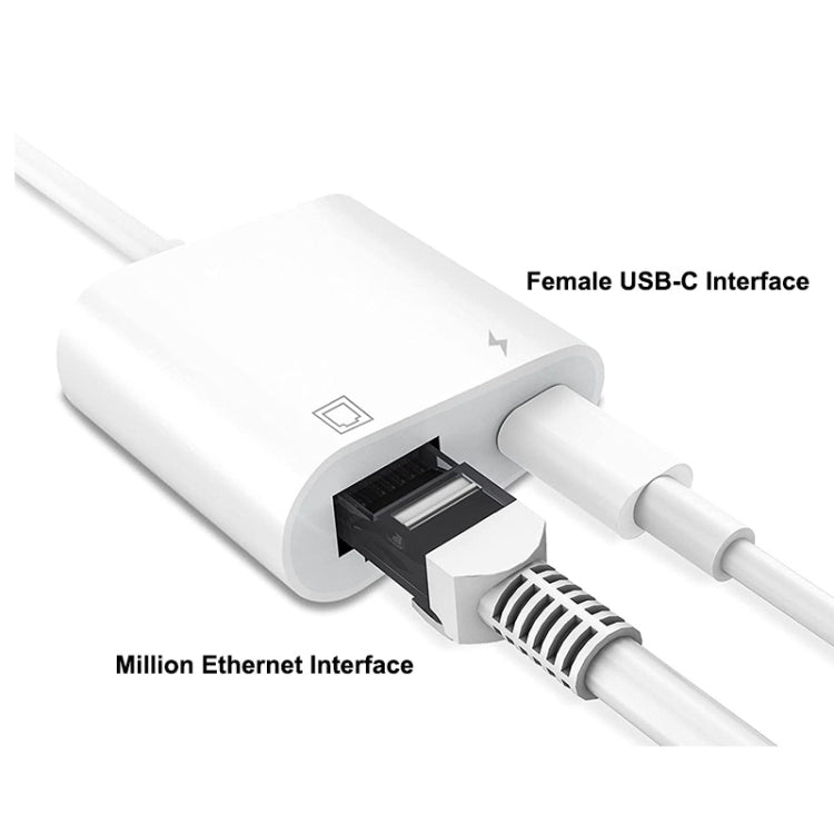 ENKAY Hat-Prince 2 trong 1 RJ45 Ethernet LAN Mạng, Type-C, 8 Pin