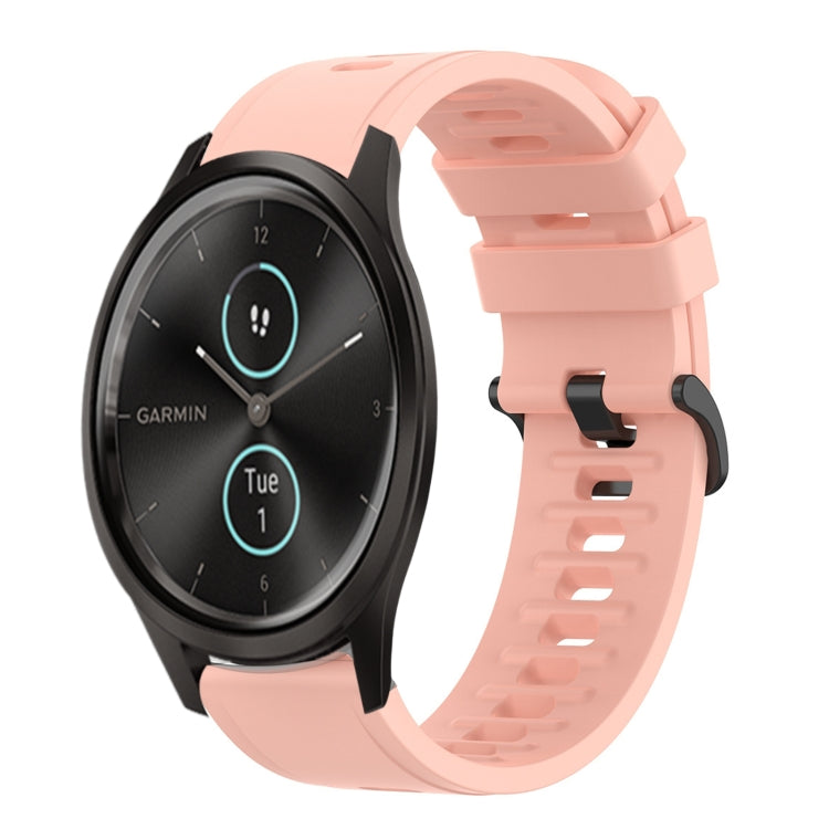 20mm Solid Color Soft Silicone Watch Band, For Garmin Garminmove Style, For Garmin Forerunner 645 Music