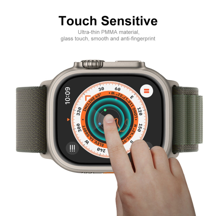 Miếng dán màn hình viền PC mềm 3D PMMA ENKAY cho Apple Watch Ultra / Ultra 2 / Ultra 3 49mm, 1 cái, 2 cái, 5 cái, 10 cái