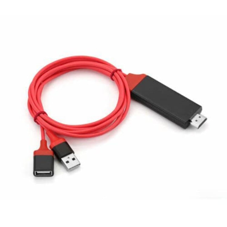 Cáp chuyển đổi USB sang HDMI 1080P, cáp USB đực + USB cái sang HDMI đực 1080P HDTV để chiếu màn hình điện thoại/máy tính bảng và chia sẻ phát trực tiếp