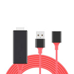 Cáp chuyển đổi USB sang HDMI 1080P, cáp USB đực + USB cái sang HDMI đực 1080P HDTV để chiếu màn hình điện thoại/máy tính bảng và chia sẻ phát trực tiếp