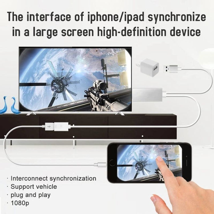 Cáp chuyển đổi USB sang HDMI 1080P, cáp USB đực + USB cái sang HDMI đực 1080P HDTV để chiếu màn hình điện thoại/máy tính bảng và chia sẻ phát trực tiếp