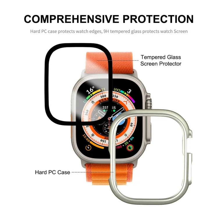 Ốp lưng 2 trong 1 PC + miếng dán kính cường lực 9H bảo vệ toàn diện ENKAY cho Apple Watch Ultra 3 / 2 / 1 49mm