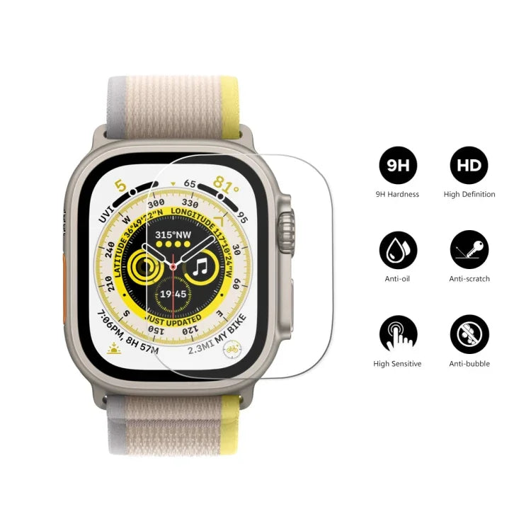 Miếng dán kính cường lực 9H dày 0.2mm ENKAY cho Apple Watch Ultra 1 / 2 / 3 49mm, 1 cái, 2 cái, 5 cái, 10 cái