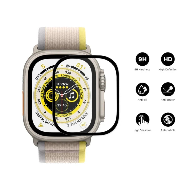 Miếng dán kính cường lực 9H bảo vệ toàn diện ENKAY cho Apple Watch Ultra 1 / 2 / 3 49mm, 1 cái, 2 cái, 5 cái, 10 cái