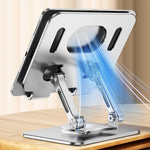 Giá đỡ máy tính xách tay CNC hợp kim nhôm gập điều chỉnh chiều cao công thái học xoay 360 độ 2026