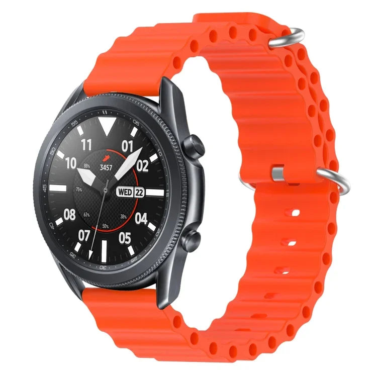 Dây đồng hồ silicone màu trơn kiểu đại dương 22mm, cho Samsung Galaxy Watch3 45mm, cho Samsung Galaxy Watch 46mm, cho Samsung Gear S3 Classic, cho Samsung Gear S3 Frontier