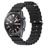Dây đồng hồ silicone màu trơn kiểu đại dương 22mm, cho Samsung Galaxy Watch3 45mm, cho Samsung Galaxy Watch 46mm, cho Samsung Gear S3 Classic, cho Samsung Gear S3 Frontier
