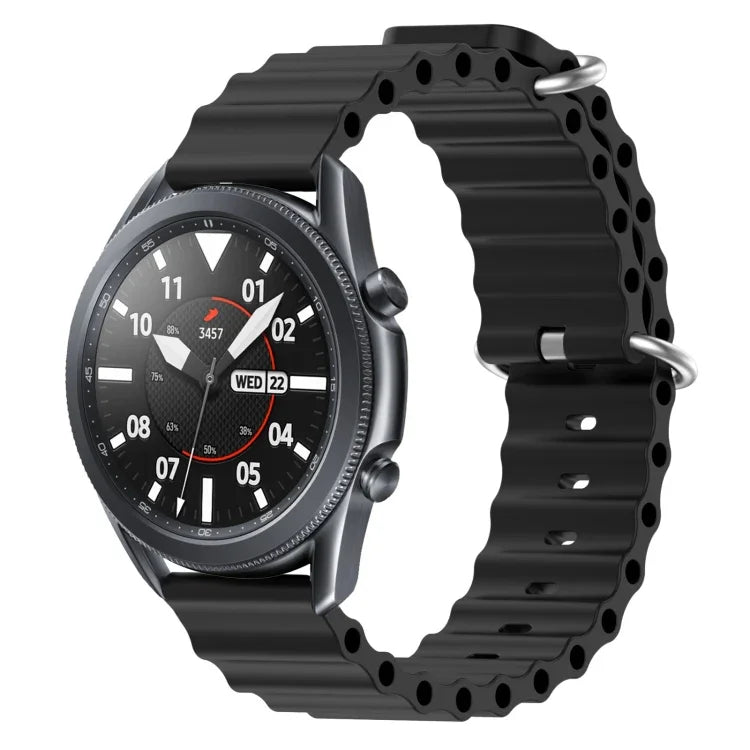 Dây đồng hồ silicone màu trơn kiểu đại dương 22mm, cho Samsung Galaxy Watch3 45mm, cho Samsung Galaxy Watch 46mm, cho Samsung Gear S3 Classic, cho Samsung Gear S3 Frontier