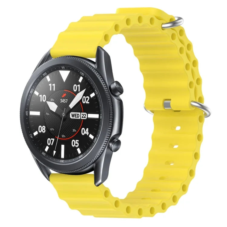 Dây đồng hồ silicone màu trơn kiểu đại dương 22mm, cho Samsung Galaxy Watch3 45mm, cho Samsung Galaxy Watch 46mm, cho Samsung Gear S3 Classic, cho Samsung Gear S3 Frontier