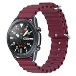Dây đồng hồ silicone màu trơn kiểu đại dương 22mm, cho Samsung Galaxy Watch3 45mm, cho Samsung Galaxy Watch 46mm, cho Samsung Gear S3 Classic, cho Samsung Gear S3 Frontier