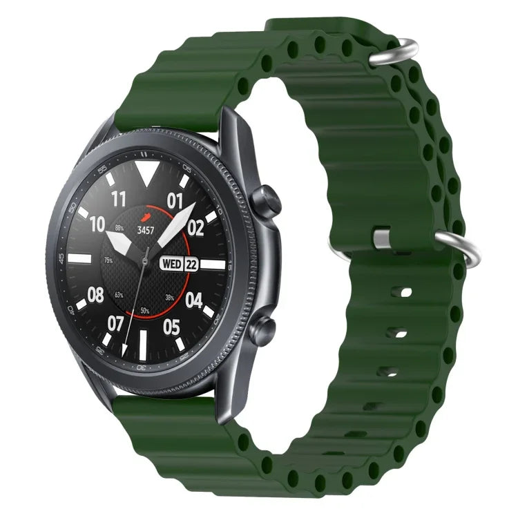 Dây đồng hồ silicone màu trơn kiểu đại dương 22mm, cho Samsung Galaxy Watch3 45mm, cho Samsung Galaxy Watch 46mm, cho Samsung Gear S3 Classic, cho Samsung Gear S3 Frontier