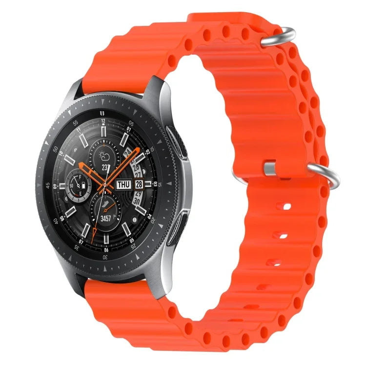 Dây đồng hồ silicone màu trơn kiểu đại dương 22mm, cho Samsung Galaxy Watch3 45mm, cho Samsung Galaxy Watch 46mm, cho Samsung Gear S3 Classic, cho Samsung Gear S3 Frontier