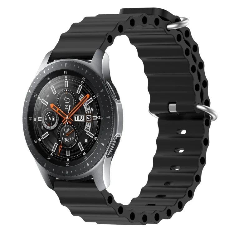 Dây đồng hồ silicone màu trơn kiểu đại dương 22mm, cho Samsung Galaxy Watch3 45mm, cho Samsung Galaxy Watch 46mm, cho Samsung Gear S3 Classic, cho Samsung Gear S3 Frontier