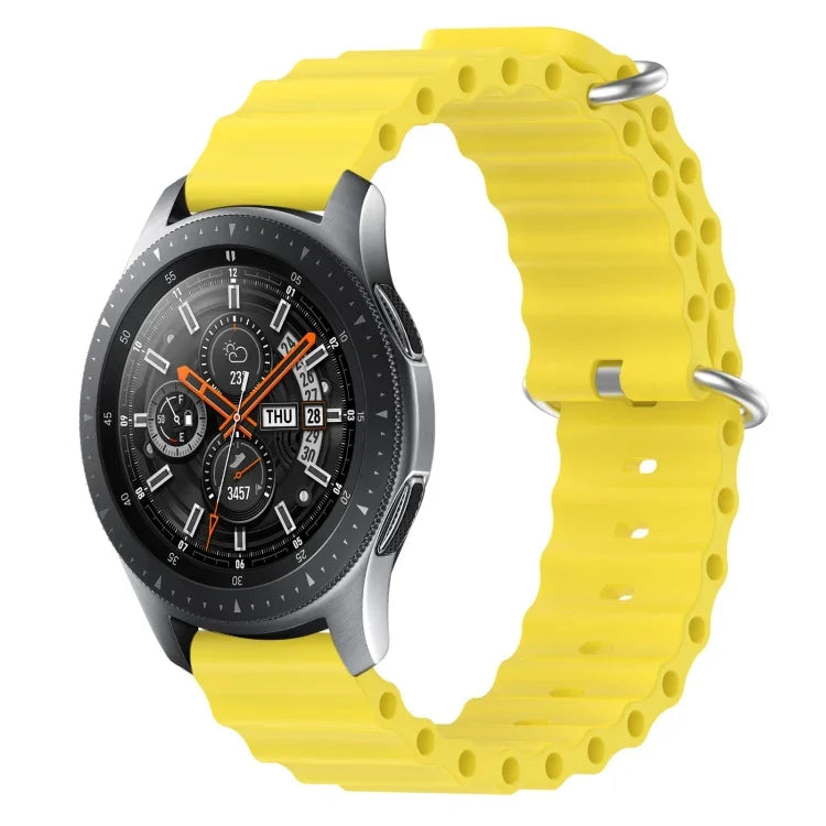 Dây đồng hồ silicone màu trơn kiểu đại dương 22mm, cho Samsung Galaxy Watch3 45mm, cho Samsung Galaxy Watch 46mm, cho Samsung Gear S3 Classic, cho Samsung Gear S3 Frontier