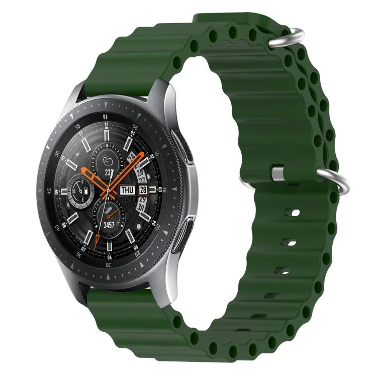 Dây đồng hồ silicone màu trơn kiểu đại dương 22mm, cho Samsung Galaxy Watch3 45mm, cho Samsung Galaxy Watch 46mm, cho Samsung Gear S3 Classic, cho Samsung Gear S3 Frontier