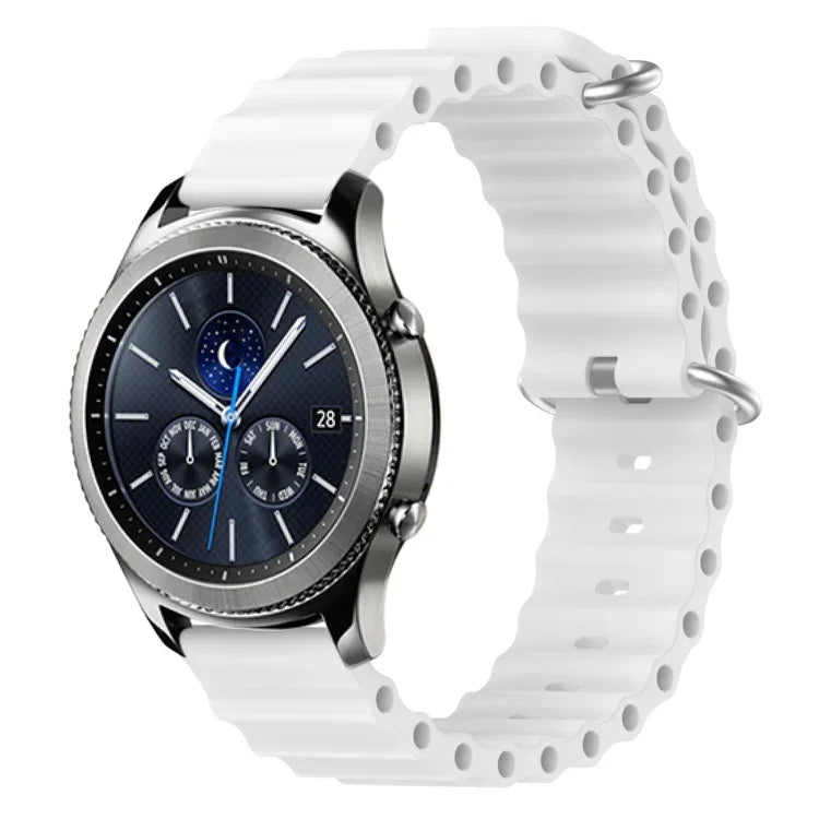 Dây đồng hồ silicone màu trơn kiểu đại dương 22mm, cho Samsung Galaxy Watch3 45mm, cho Samsung Galaxy Watch 46mm, cho Samsung Gear S3 Classic, cho Samsung Gear S3 Frontier