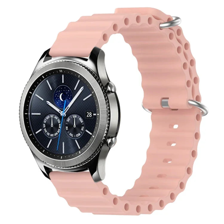 Dây đồng hồ silicone màu trơn kiểu đại dương 22mm, cho Samsung Galaxy Watch3 45mm, cho Samsung Galaxy Watch 46mm, cho Samsung Gear S3 Classic, cho Samsung Gear S3 Frontier