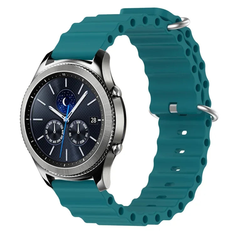 Dây đồng hồ silicone màu trơn kiểu đại dương 22mm, cho Samsung Galaxy Watch3 45mm, cho Samsung Galaxy Watch 46mm, cho Samsung Gear S3 Classic, cho Samsung Gear S3 Frontier