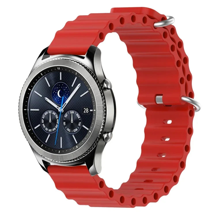 Dây đồng hồ silicone màu trơn kiểu đại dương 22mm, cho Samsung Galaxy Watch3 45mm, cho Samsung Galaxy Watch 46mm, cho Samsung Gear S3 Classic, cho Samsung Gear S3 Frontier