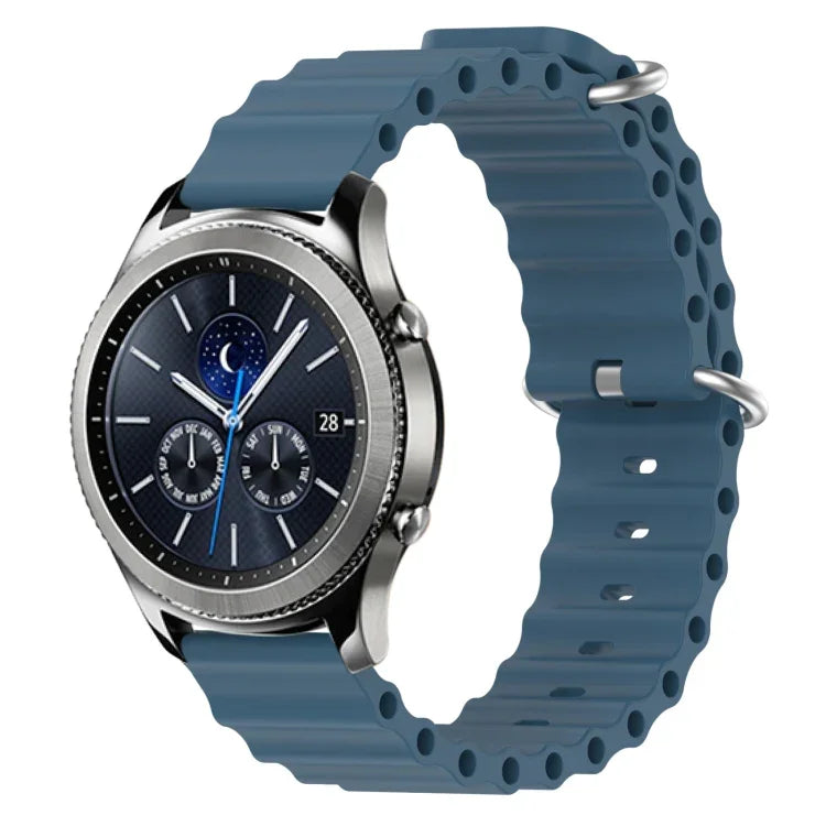 Dây đồng hồ silicone màu trơn kiểu đại dương 22mm, cho Samsung Galaxy Watch3 45mm, cho Samsung Galaxy Watch 46mm, cho Samsung Gear S3 Classic, cho Samsung Gear S3 Frontier