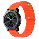 Dây đồng hồ silicone màu trơn kiểu đại dương 22mm, cho Samsung Galaxy Watch3 45mm, cho Samsung Galaxy Watch 46mm, cho Samsung Gear S3 Classic, cho Samsung Gear S3 Frontier