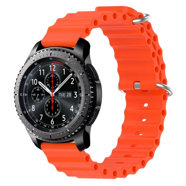 Dây đồng hồ silicone màu trơn kiểu đại dương 22mm, cho Samsung Galaxy Watch3 45mm, cho Samsung Galaxy Watch 46mm, cho Samsung Gear S3 Classic, cho Samsung Gear S3 Frontier