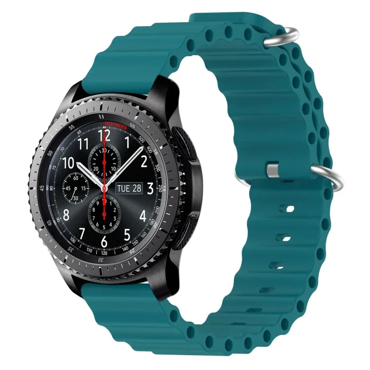 Dây đồng hồ silicone màu trơn kiểu đại dương 22mm, cho Samsung Galaxy Watch3 45mm, cho Samsung Galaxy Watch 46mm, cho Samsung Gear S3 Classic, cho Samsung Gear S3 Frontier