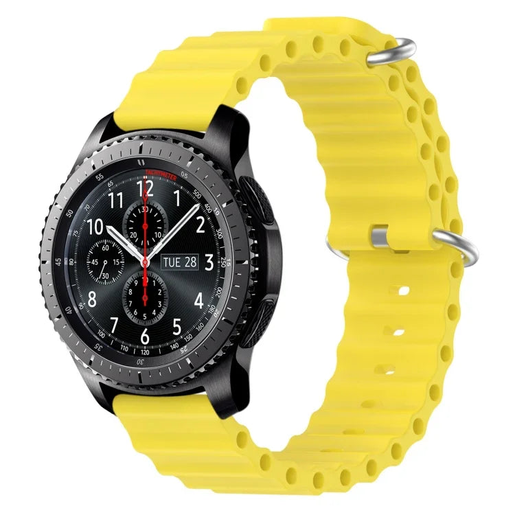 Dây đồng hồ silicone màu trơn kiểu đại dương 22mm, cho Samsung Galaxy Watch3 45mm, cho Samsung Galaxy Watch 46mm, cho Samsung Gear S3 Classic, cho Samsung Gear S3 Frontier
