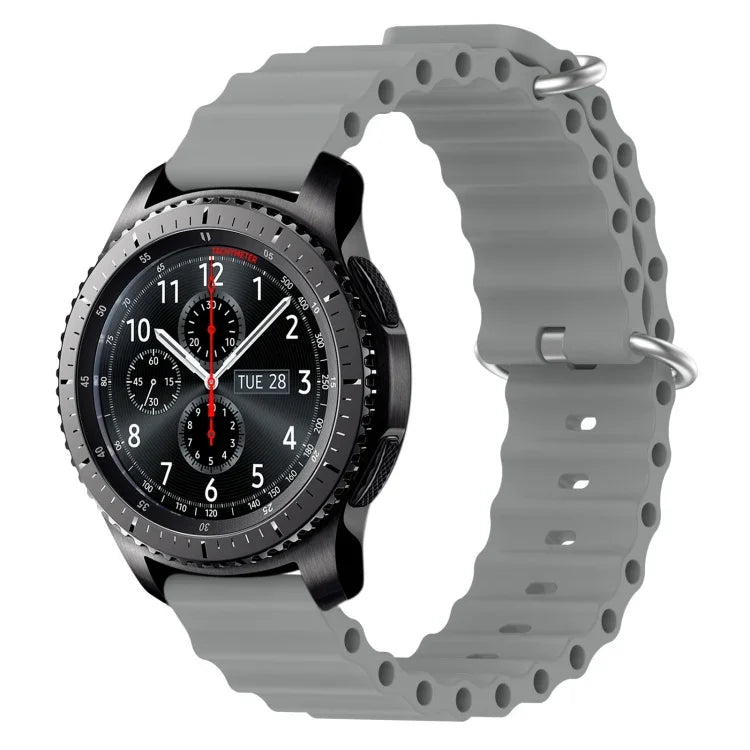 Dây đồng hồ silicone màu trơn kiểu đại dương 22mm, cho Samsung Galaxy Watch3 45mm, cho Samsung Galaxy Watch 46mm, cho Samsung Gear S3 Classic, cho Samsung Gear S3 Frontier