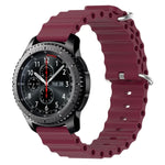 Dây đồng hồ silicone màu trơn kiểu đại dương 22mm, cho Samsung Galaxy Watch3 45mm, cho Samsung Galaxy Watch 46mm, cho Samsung Gear S3 Classic, cho Samsung Gear S3 Frontier