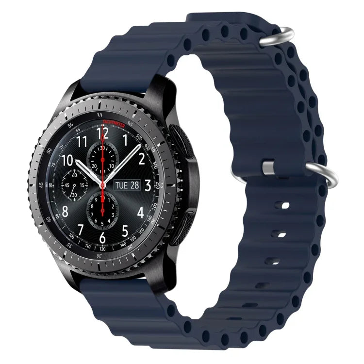 Dây đồng hồ silicone màu trơn kiểu đại dương 22mm, cho Samsung Galaxy Watch3 45mm, cho Samsung Galaxy Watch 46mm, cho Samsung Gear S3 Classic, cho Samsung Gear S3 Frontier