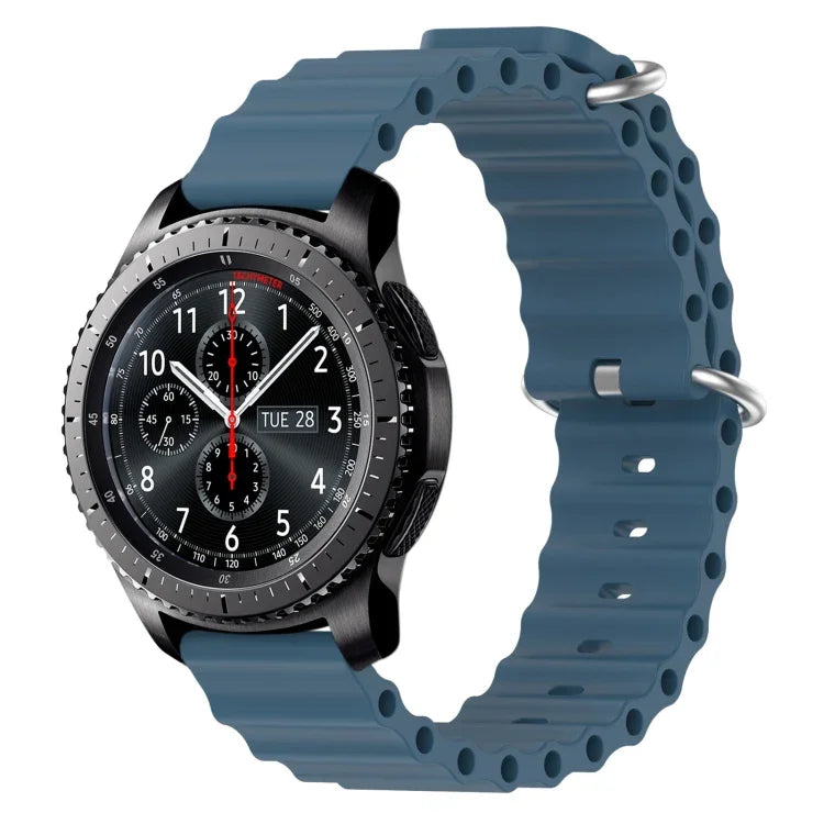 Dây đồng hồ silicone màu trơn kiểu đại dương 22mm, cho Samsung Galaxy Watch3 45mm, cho Samsung Galaxy Watch 46mm, cho Samsung Gear S3 Classic, cho Samsung Gear S3 Frontier