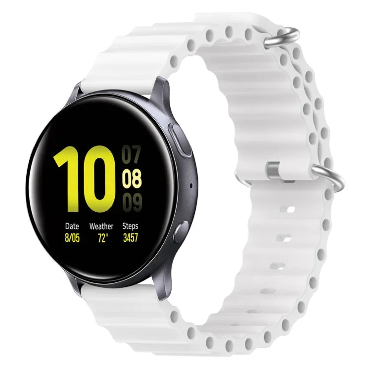 Dây đồng hồ silicone màu trơn kiểu đại dương 20mm, Dành cho Samsung Galaxy Watch Active 2 44mm, Dành cho Samsung Galaxy Watch 42mm