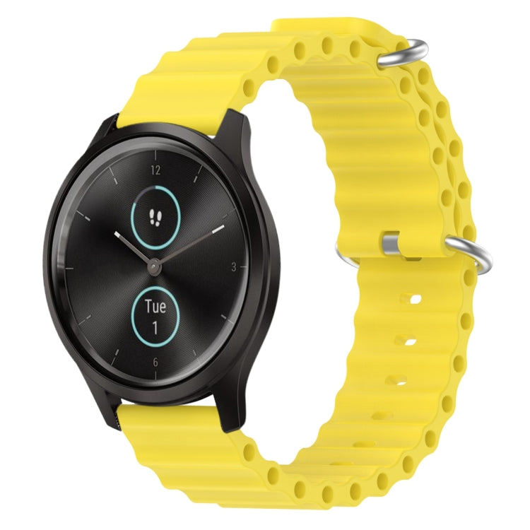 20mm Ocean Style Silicone Solid Color Watch Band, For Garmin Garminmove Style, For Garmin Forerunner 645 Music