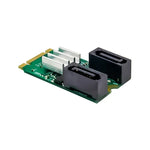 ST551 Bộ chuyển đổi PCIe B+M key 6Gbps sang 2 cổng SATA 3.0 M.2 sang SATA kép, ST551