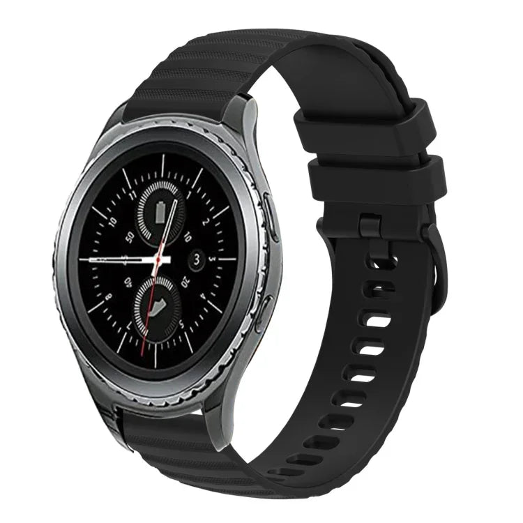 Dây đồng hồ silicone màu đặc chấm sóng 20mm, dành cho Samsung Galaxy Gear S2 Classic