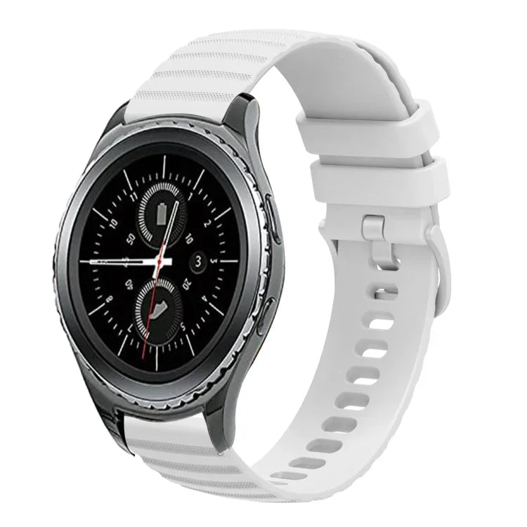 Dây đồng hồ silicone màu đặc chấm sóng 20mm, dành cho Samsung Galaxy Gear S2 Classic