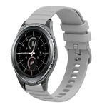 Dây đồng hồ silicone màu đặc chấm sóng 20mm, dành cho Samsung Galaxy Gear S2 Classic