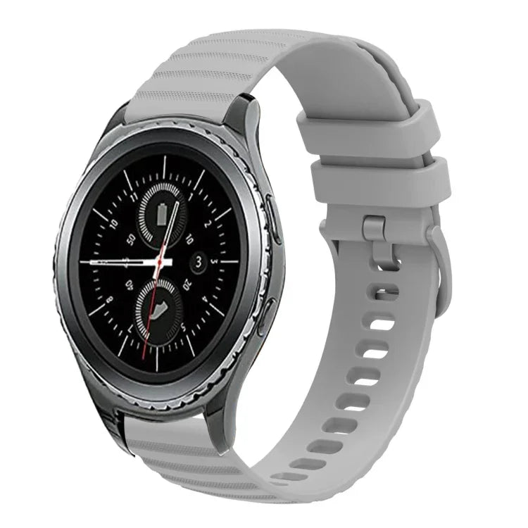 Dây đồng hồ silicone màu đặc chấm sóng 20mm, dành cho Samsung Galaxy Gear S2 Classic