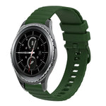 Dây đồng hồ silicone màu đặc chấm sóng 20mm, dành cho Samsung Galaxy Gear S2 Classic