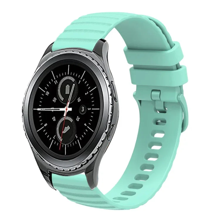 Dây đồng hồ silicone màu đặc chấm sóng 20mm, dành cho Samsung Galaxy Gear S2 Classic
