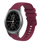 Dây đồng hồ silicone màu đặc chấm sóng 20mm, dành cho Samsung Galaxy Gear S2 Classic