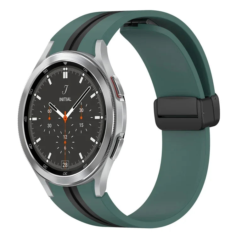 Dây đồng hồ silicone khóa nam châm gập, cho Samsung Galaxy Watch 4 Classic 46mm, cho Samsung Galaxy Watch 4 Classic 42mm