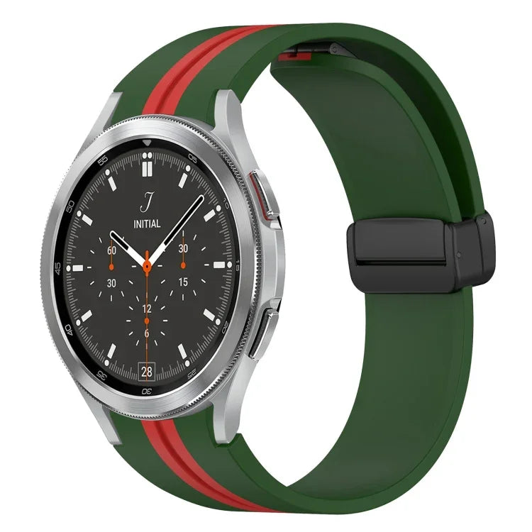 Dây đồng hồ silicone khóa nam châm gập, cho Samsung Galaxy Watch 4 Classic 46mm, cho Samsung Galaxy Watch 4 Classic 42mm