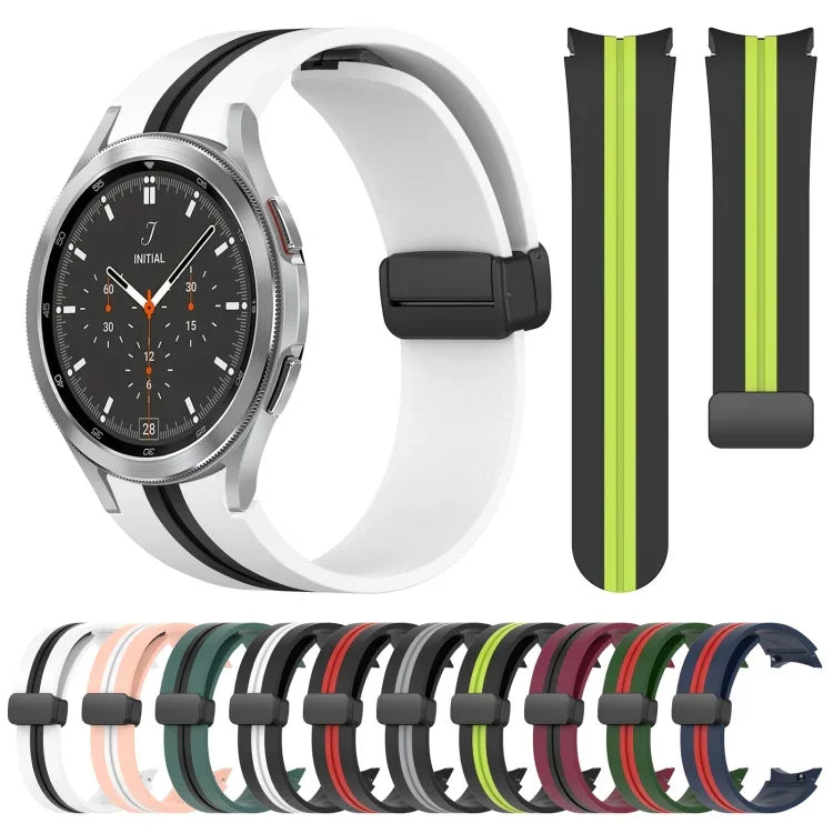 Dây đồng hồ silicone khóa nam châm gập, cho Samsung Galaxy Watch 4 Classic 46mm, cho Samsung Galaxy Watch 4 Classic 42mm