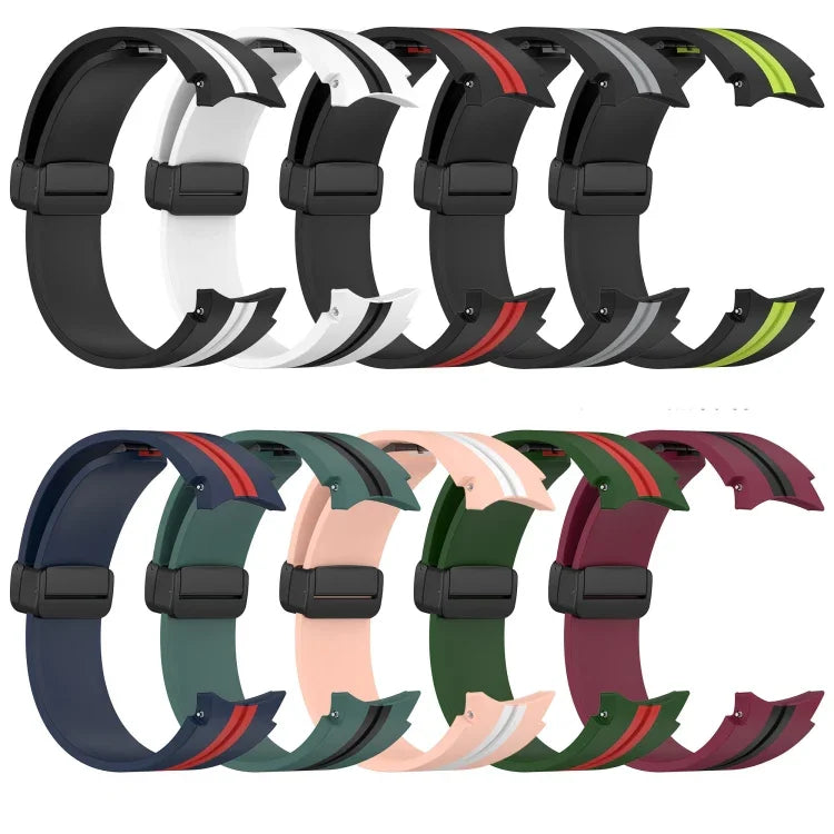 Dây đồng hồ silicone khóa nam châm gập, cho Samsung Galaxy Watch 4 Classic 46mm, cho Samsung Galaxy Watch 4 Classic 42mm