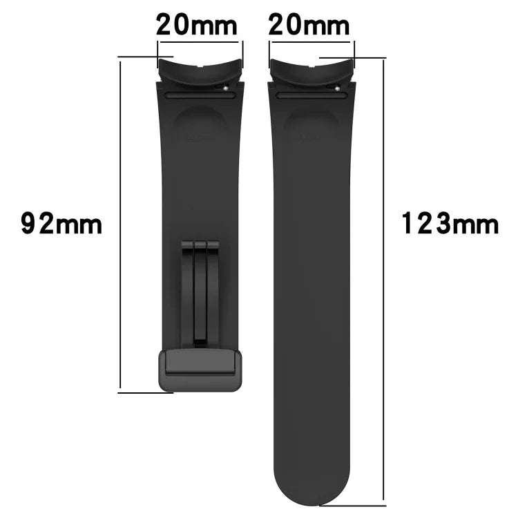 Dây đồng hồ silicone khóa nam châm gập, cho Samsung Galaxy Watch 4 Classic 46mm, cho Samsung Galaxy Watch 4 Classic 42mm