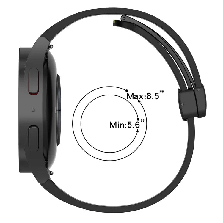Dây đồng hồ silicone khóa nam châm gập, cho Samsung Galaxy Watch 4 Classic 46mm, cho Samsung Galaxy Watch 4 Classic 42mm